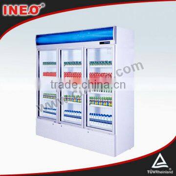 3 Door Supermarket Commercial Beverage Display Cooler/beverage Fridge/beverage Display Refrigerator photo-2