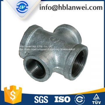 Cross Malleable iron pipe fittings