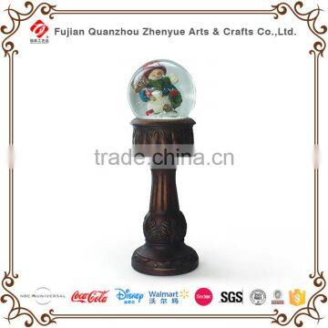 Polyresin Cute Snowman Customized Christmas Glass Snow Water Ball Decoration Resin Unique Shape Snowman Snow Globe photo-3
