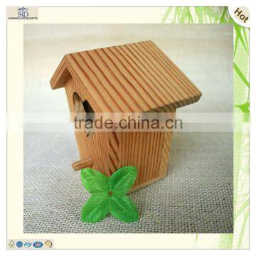 Carved Heart Tree Decoration Wooden Bird House Cages photo-6