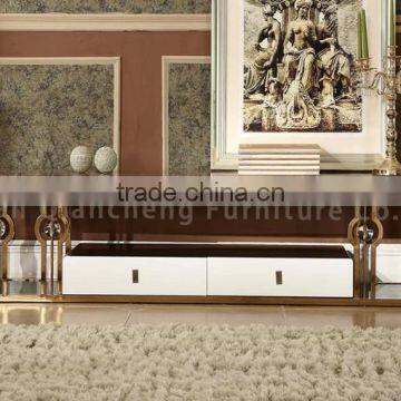 Luxury Stone Top Modern TV Stand With LEDd Lighting photo-6