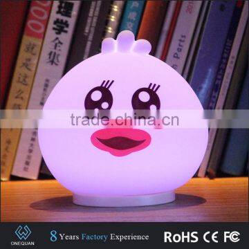 2017 New product animal glutton duck shaped night lamp with switch