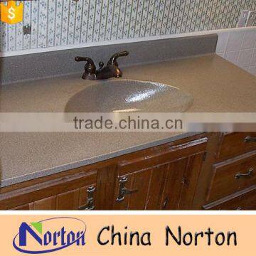 one piece bathroom sink and countertop shell shaped sink NTS-BA019L