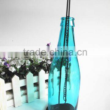 Colorful Glass Candle Bottle With Hinge Handle and Buttom Tray photo-2