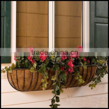 iron window box with coco liner LMW-2019