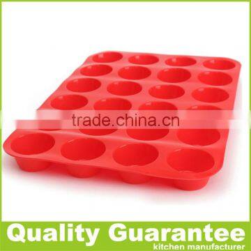 24 Holes Mini Round Silicone Muffin Pan Easy Cake Mold Microwave Oven Cake Pan Cookie Pan photo-2