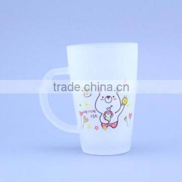 Promotional frosted glass beer mug with logo