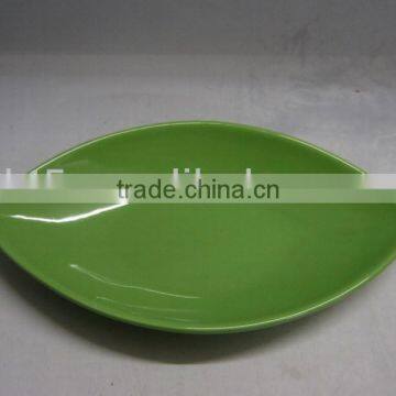 hot sale heart shape ceramic leaf plate