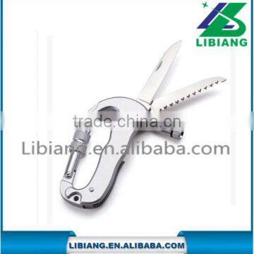 Wholesale silver portable multifunction stainless carabiner bulk