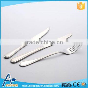 Unique design eco friendly stainless cutlery three sets