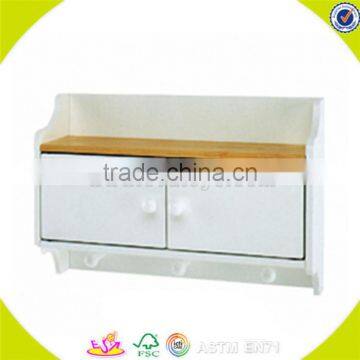 wholesale fashion kids wooden white cabinet high quality baby wooden storage W08D022