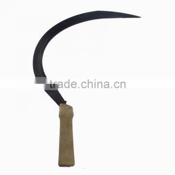 Tempered Steel Long Handle Farming Garden Grass Hand Held Palm Sickle