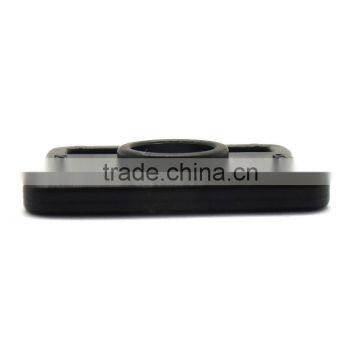 1" Chin Strap Buckle, Plastic Adjustable Buckle With Teeth, Plastic Adjustable Loop With Teeth in Black photo-3