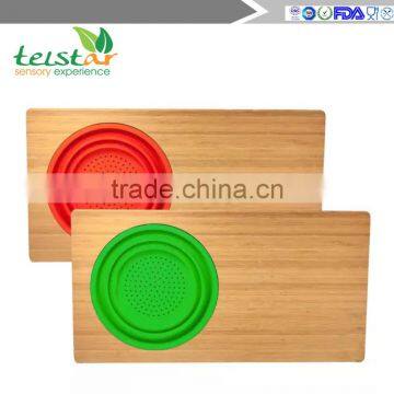 Best-selling Products New Design Rectangular and Silica Gel Bamboo Cutting Board photo-2