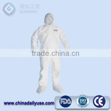 disposable microporous coverall,disposable coverall with hood for safety,microporous coverll with elastic cuff and ankle