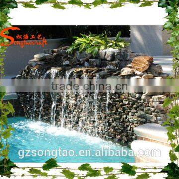 Hot Sale FRP Reinforced Concrete Artificial Large Outdoor Hot Spring Waterfall Rockies Fountain photo-3