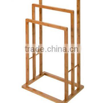 Natural Bamboo Towel Holder 3 Tier Towel Holder For Bathroom Accessories