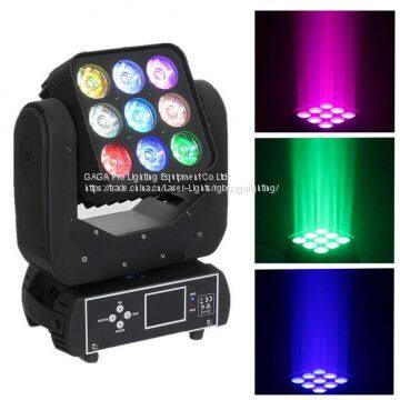 Professional 9*12W RGBW Mini LED Moving Head Martrix Light Use for Evento