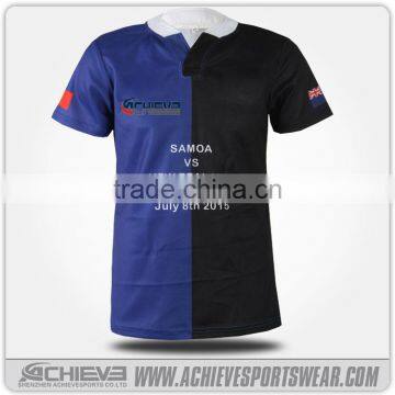 Customized Unique Adult 100% Polyester Breathable Sublimation Printed Rugby Jersey photo-6