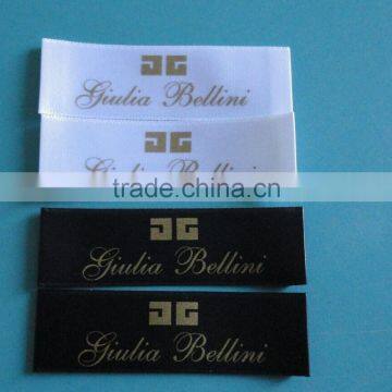 Christmas custom logo fabric printing labels for clothing maker