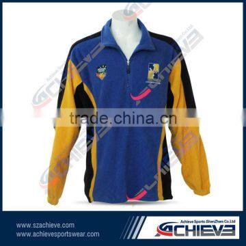 sublimation custom yellow fleece jackets