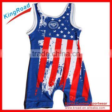 Kid's Wrestling Singlet Youth Custom Uniform With Free Design Service photo-4