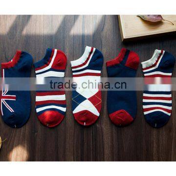 New Style Different Pattern Cotton Korean Style Men Wear Sport Ankle Invisible Sock Compression Sock photo-5
