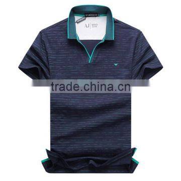 2016 New Mens Short Sleeve 100% Cotton Collar Polo Shirt/T-Shirt Wholesale photo-2