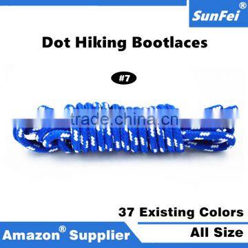Outdoor Sports Hiking Slip Round Rope Shoelaces Bootlaces With Stripe Colors All Sizes - Metal Tip Boot Shoelaces photo-3