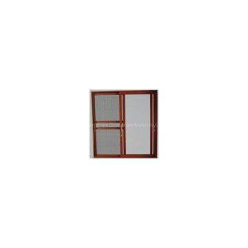 Powder coated, wood grain color aluminum sliding glass doors with 5mm - 12mm glass