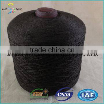 32s/2 32s/3 eco-friendly dyed black 100% virgin polyester spun yarn