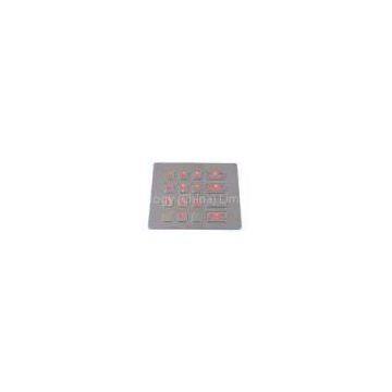 16 Flat Keys Vending Machine Keypad Panel Mount , Backlight Keypad