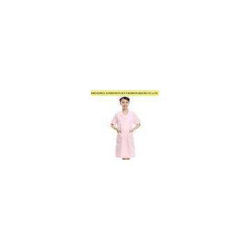 Embroidery Pink Nurse Uniform Dresses for Women / Student Nurse Uniform