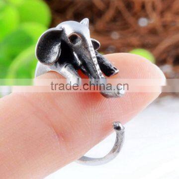 Gold Plated Elephant Rings Wrap Knuckle Ring Animal Rings Adjustable Size