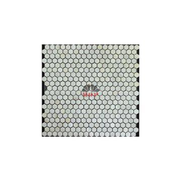 hexagon pearl shell wall decoration mosaic slab