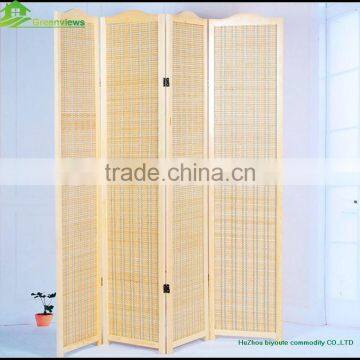 Bamboo Newly Wooden Venetian Folding Screen Room Divider Pine Wood Frame With Bamboo Strips Screen GVSD035 photo-4