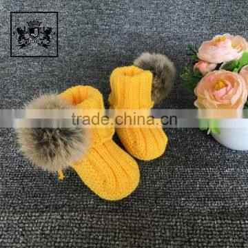 Winter Autumn Cute Cheap Soft Girl Knitted Shoes Oem Branded Baby Booties