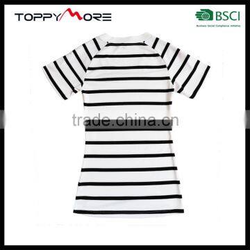 T184-092-1481SB China Supplier Custom Stripe T-shirt Short Sleeve photo-2