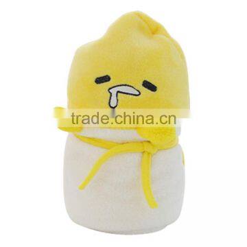 High Grade Coral Fleece Yellow Egg Design Baby Rolling Blanket photo-4
