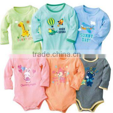 6 colors cartoon animal long sleeve baby romper