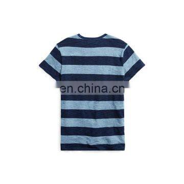 New 100% Cotton Wholesale Custom Striped t Shirt Mens photo-6