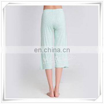Women's Bamboo Jersey Spring Summer Pajama Lounge Pants 3/4 Length photo-4