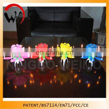 two layer magic funny singing flowering musical birthday candle