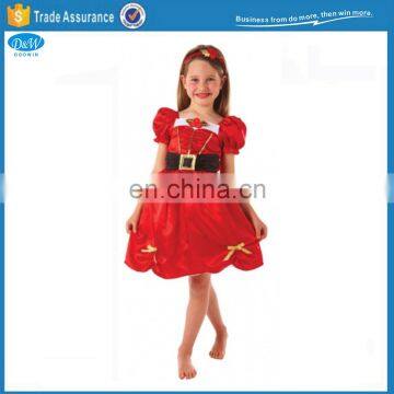 Cute Girls Red Christmas Fancy Dress with Headband