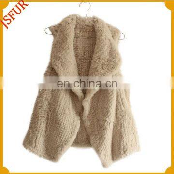 2016 newest custom real rabbit women fur vest