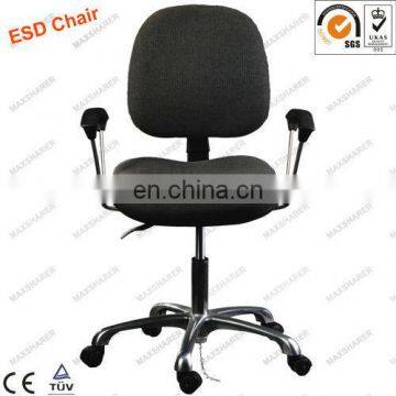 ESD fabric chair with arm rest and 3 adjustment function