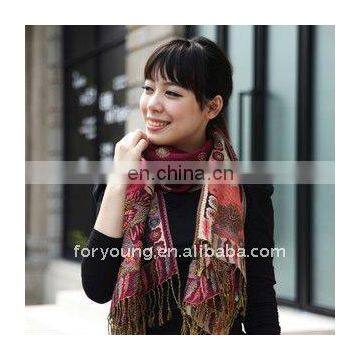 flower jacquard shawls and lady scarf