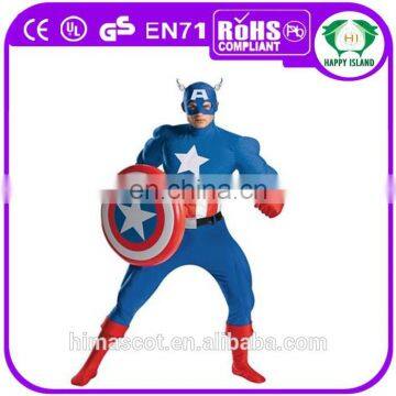 Cartoon movie cosplay Captain America human wearing costume/character cartoon captain america for advertising