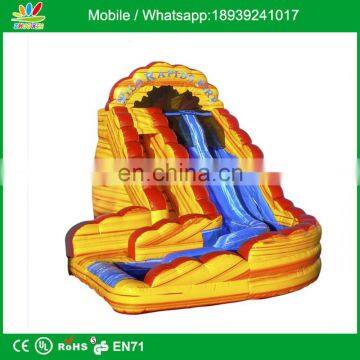 18ft Wild Rapids Fire Inflatable Water Slide with Pool