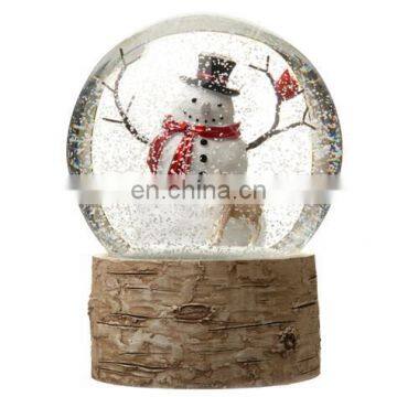 resin snowman snow globe for chrismas day